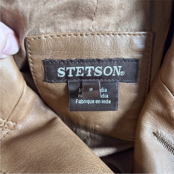 Stetson Leather Jacket Women’s Size Small Tan - Picture 7 of 12